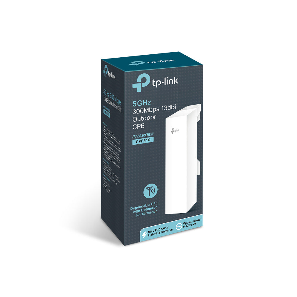 TP-Link CPE510 5GHz 300Mbps 13dBi Pharos Outdoor CPE with 2x2 dual-polarized directional MIMO antenna TP-Link CPE510 5GHz 300Mbps 13dBi Pharos Outdoor CPE with 2x2 dual-polarized directional MIMO antenna